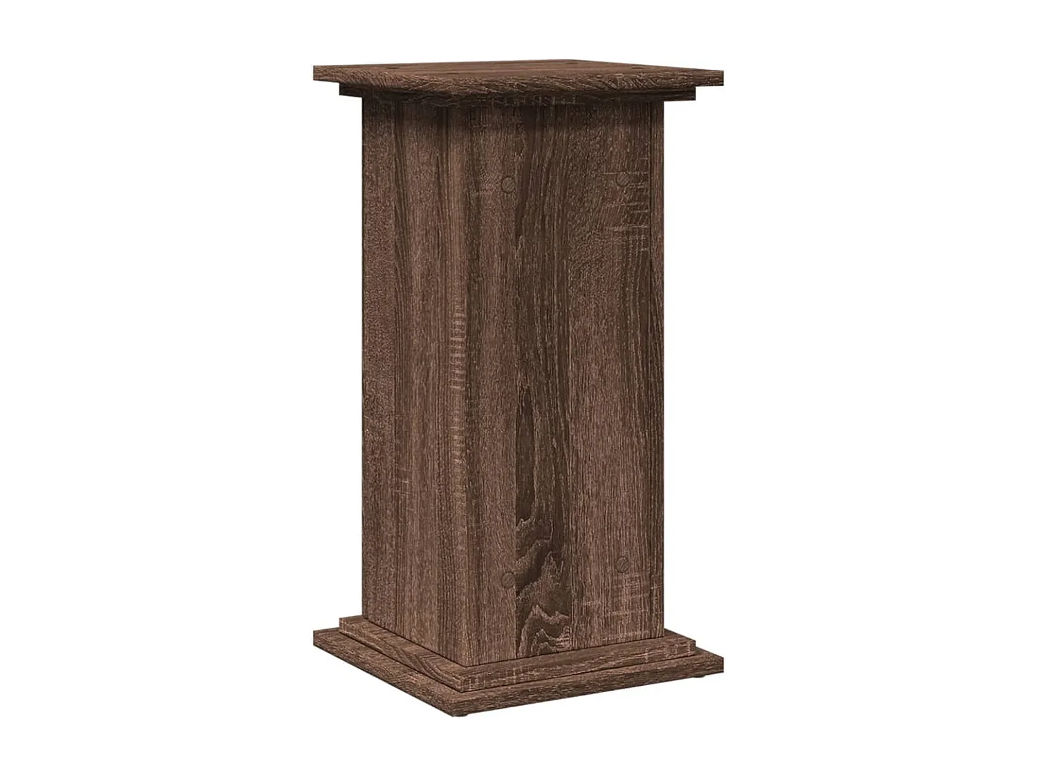 Piédestal avec rangement chêne marron bois d'ingénierie