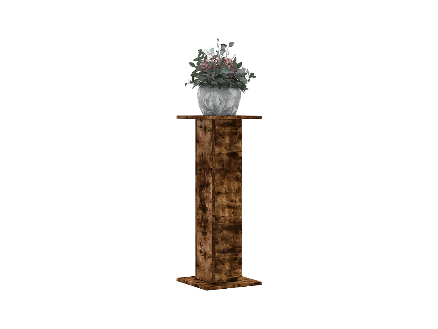 Supports pour plantes 2 pcs chêne fumé bois d'ingénierie