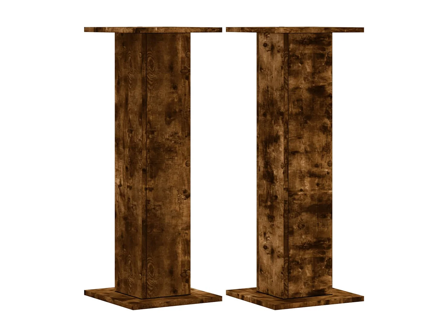 Supporti per piante 2 pezzi in legno ingegnerizzato di rovere affumicato