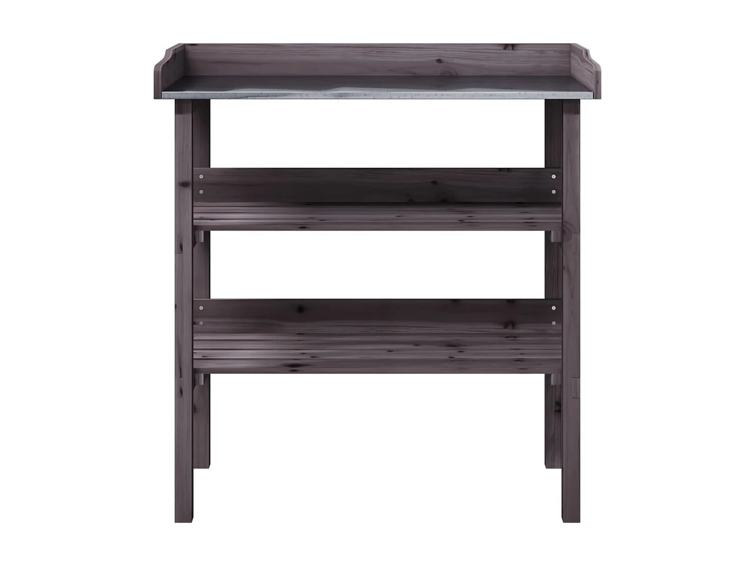 Table à plantes avec étagères gris 78x38x82,5 cm bois de sapin