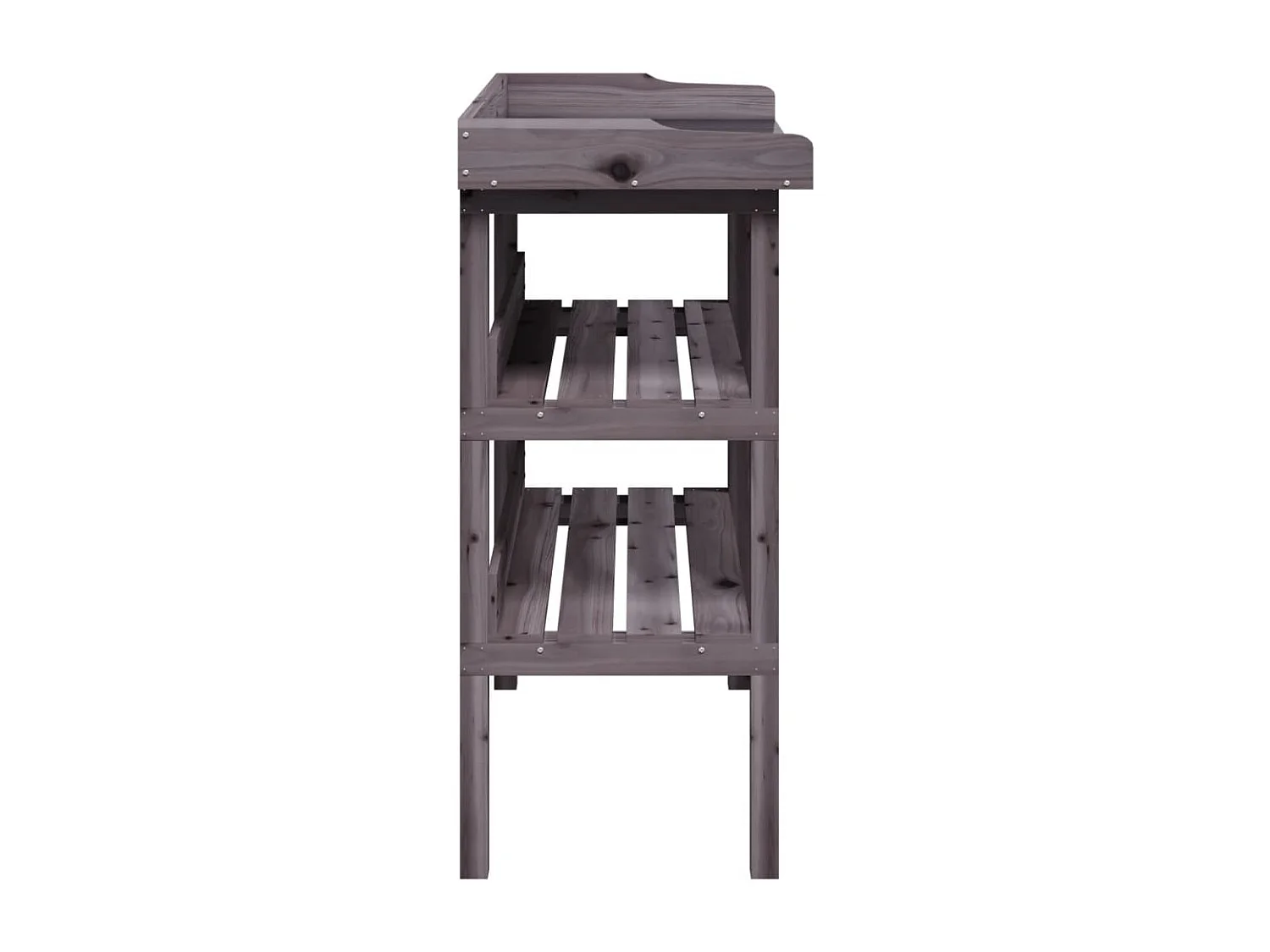 Table à plantes avec étagères gris 78x38x82,5 cm bois de sapin