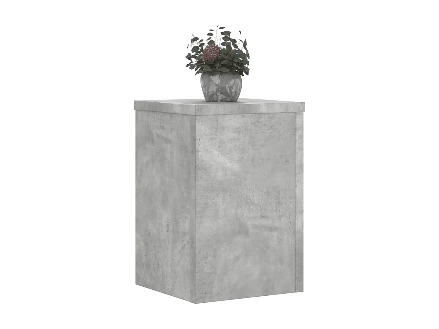 Supports pour plantes 2 pcs gris béton bois d'ingénierie