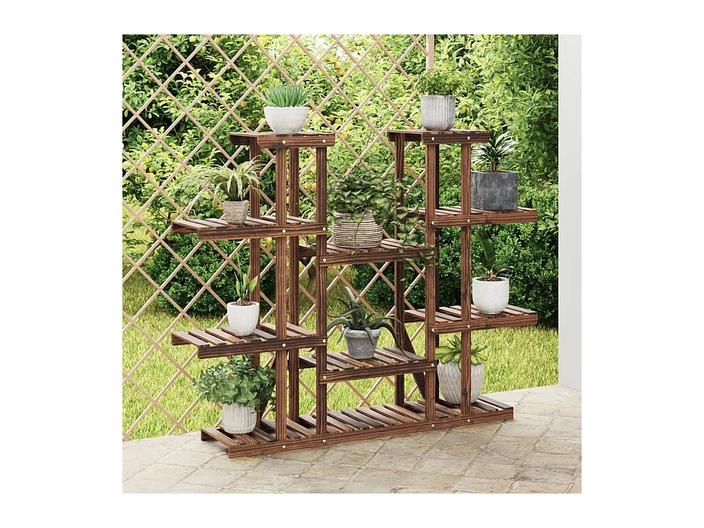 Soporte para flores 110x25x110,5 cm madera maciza de abeto