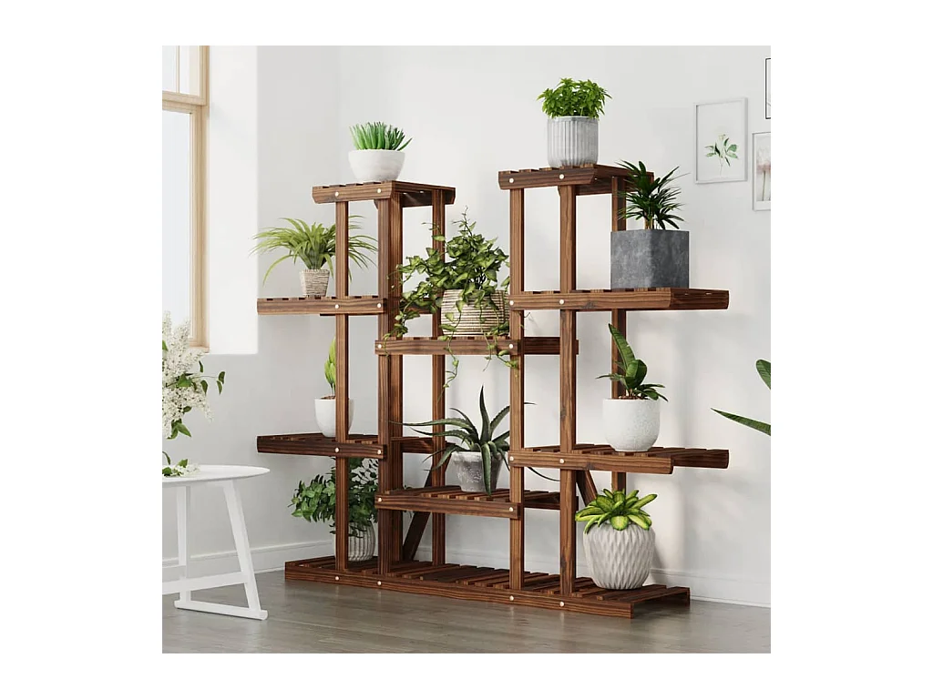 Soporte para flores 110x25x110,5 cm madera maciza de abeto