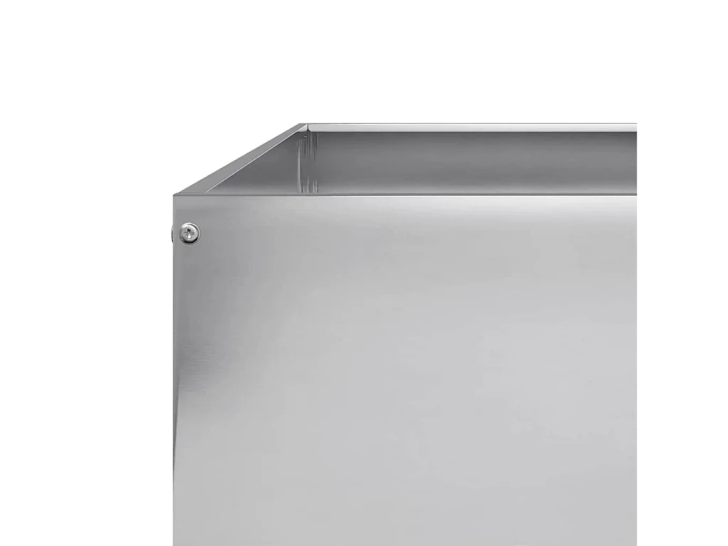 Letto da giardino rialzato 100x100x33,5 cm in acciaio inox