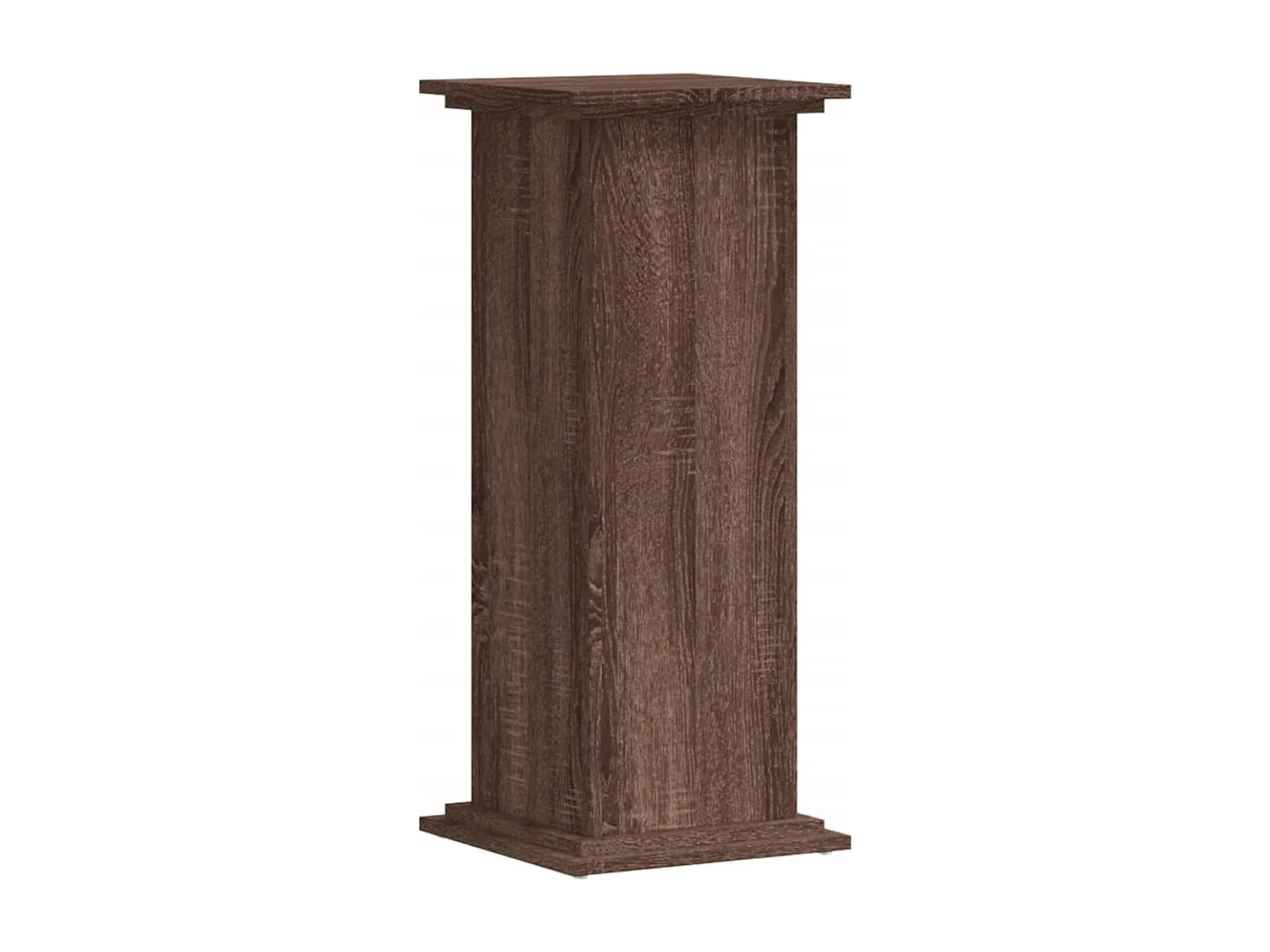 Support pour plantes chêne marron 33x33x80 cm bois d'ingénierie