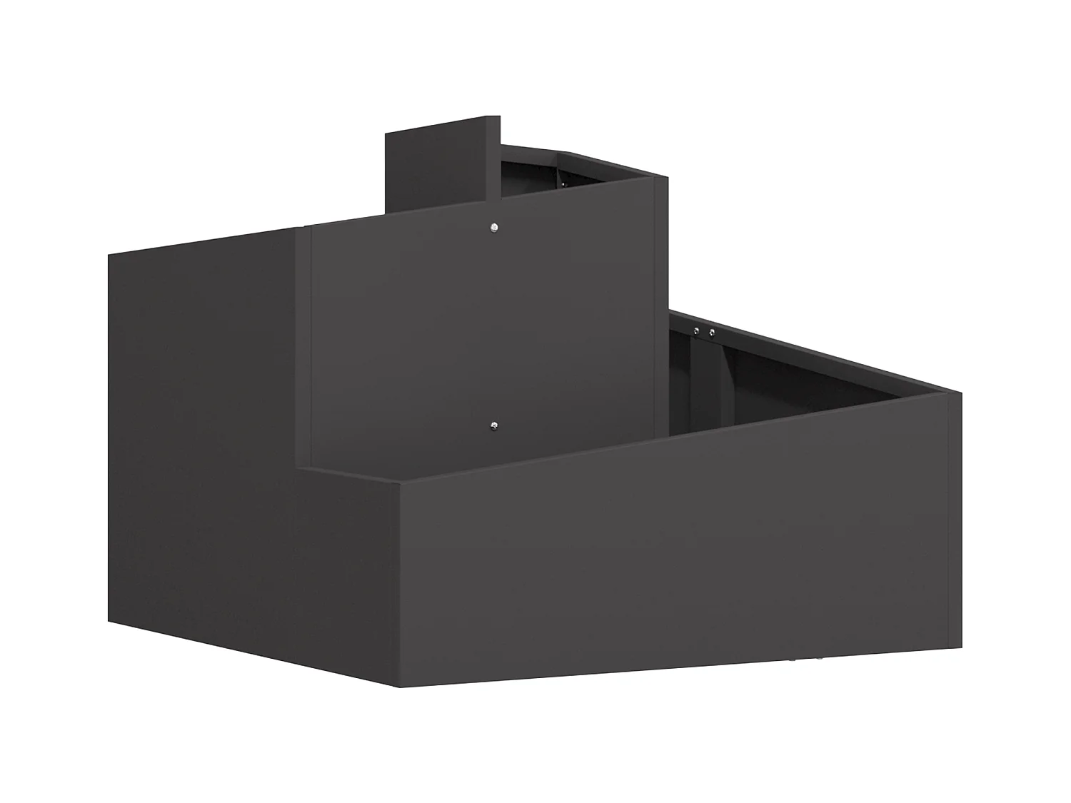 Maceta de plástico negra de polietileno de alta densidad mediana