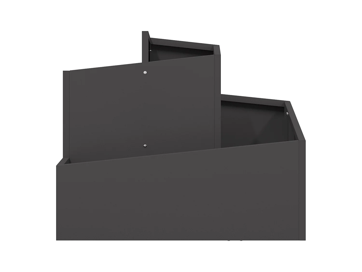 Maceta de plástico negra de polietileno de alta densidad mediana