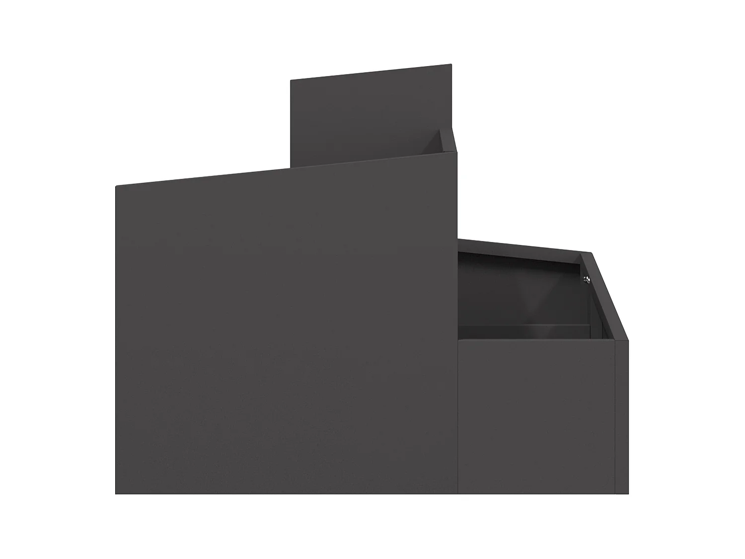 Maceta de plástico negra de polietileno de alta densidad mediana