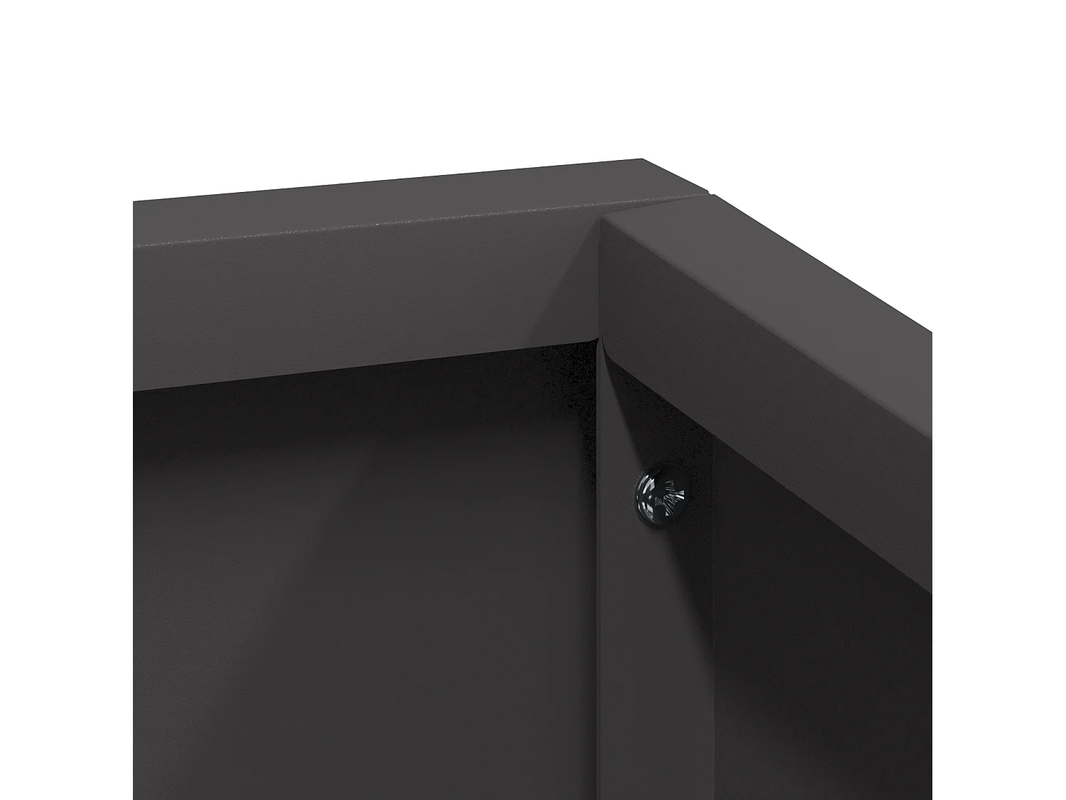 Zwarte plastic pot van hogedichtheidspolyethyleen (medium)