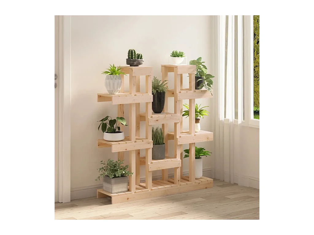 Soporte para plantas 104,5x25x109,5 cm Madera maciza de pino