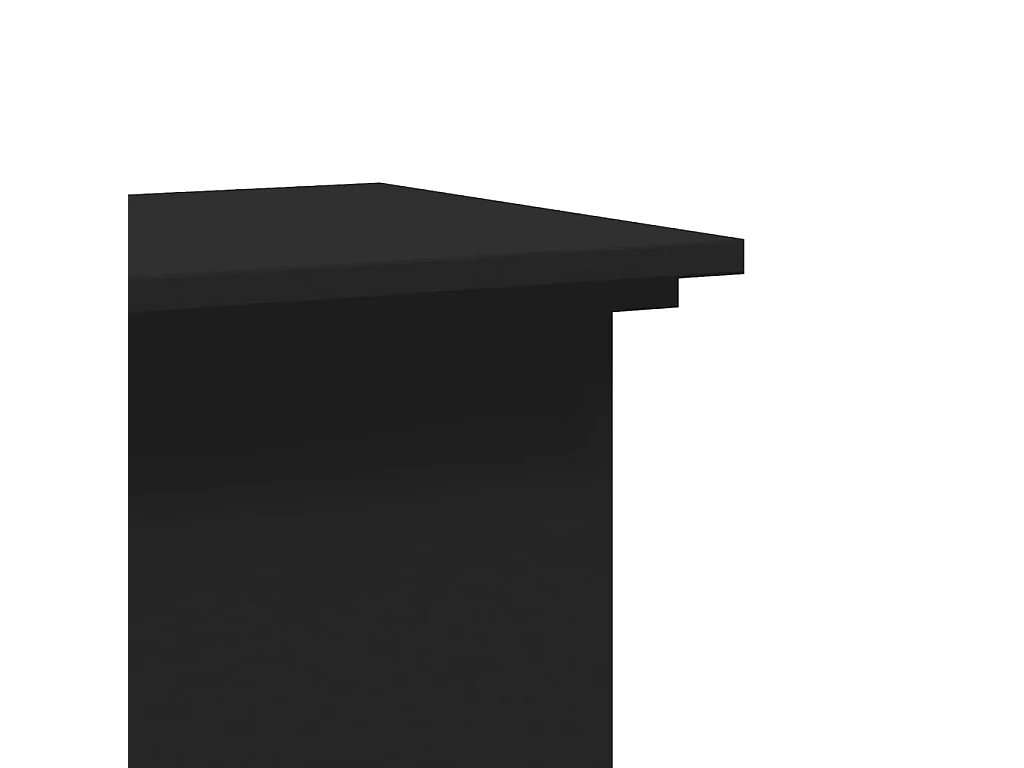 Support pour plantes noir 33x33x100 cm bois d'ingénierie