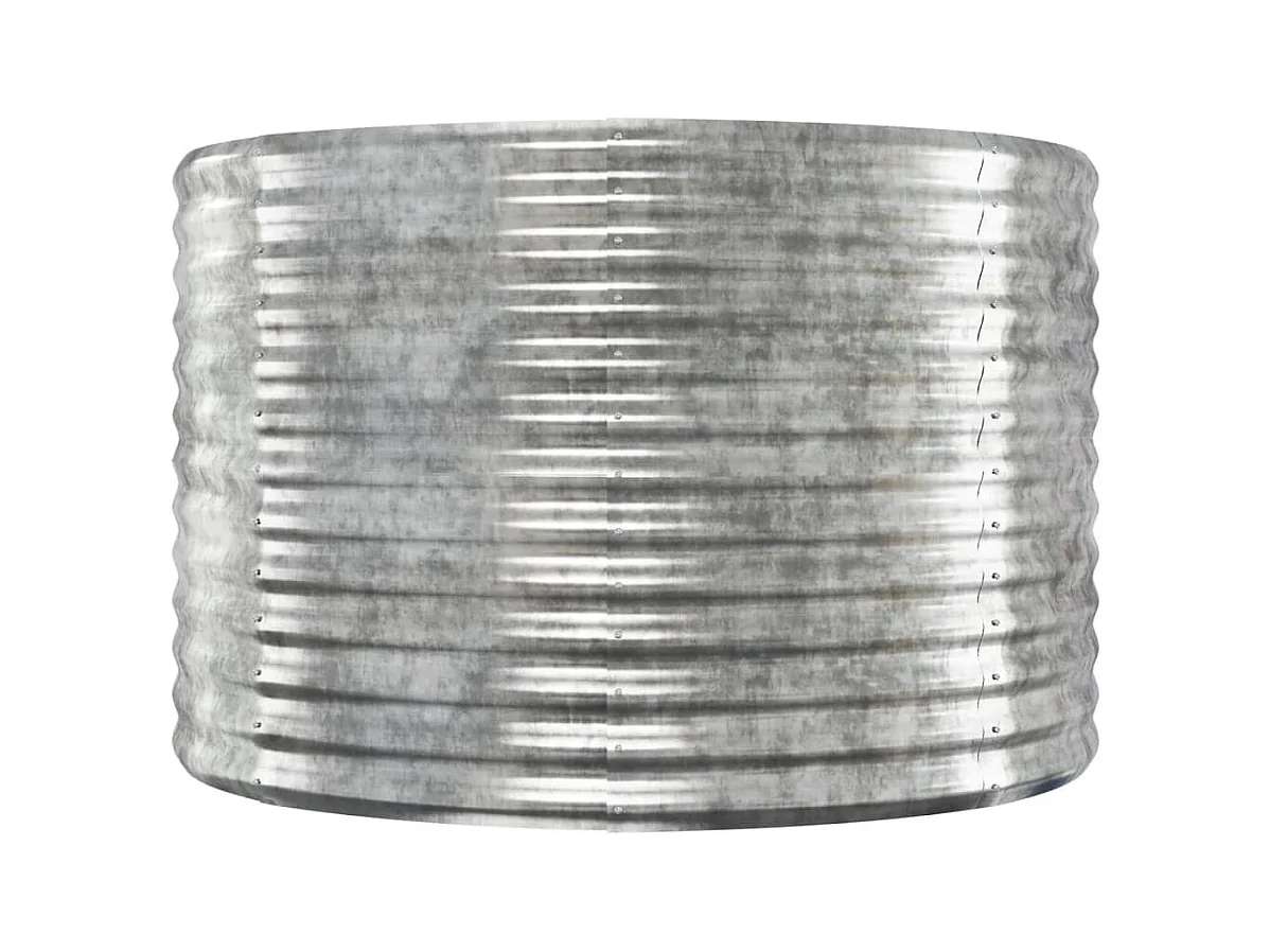 Lit surélevé de jardin Acier enduit de poudre Argenté