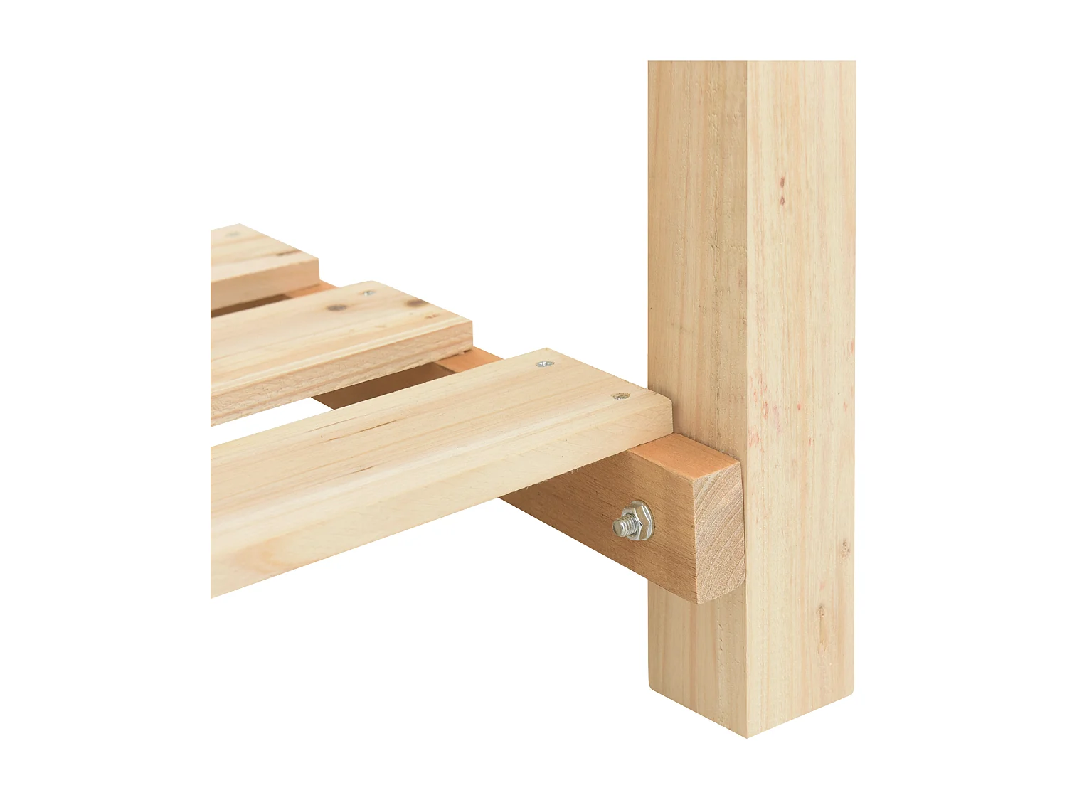 Giardiniera con griglie 203x53x76 cm in legno massello di abete