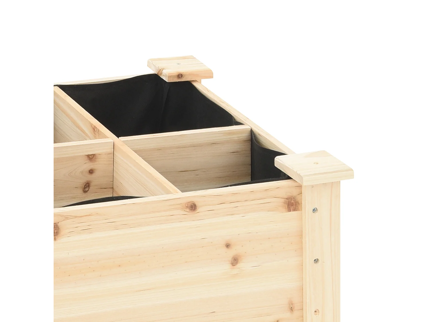 Jardinier avec grilles 203x53x76 cm en bois massif de sapin