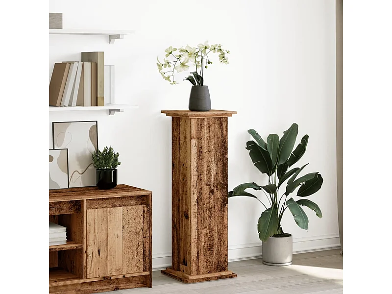 Sokkel met opbergruimte oud hout bewerkt hout