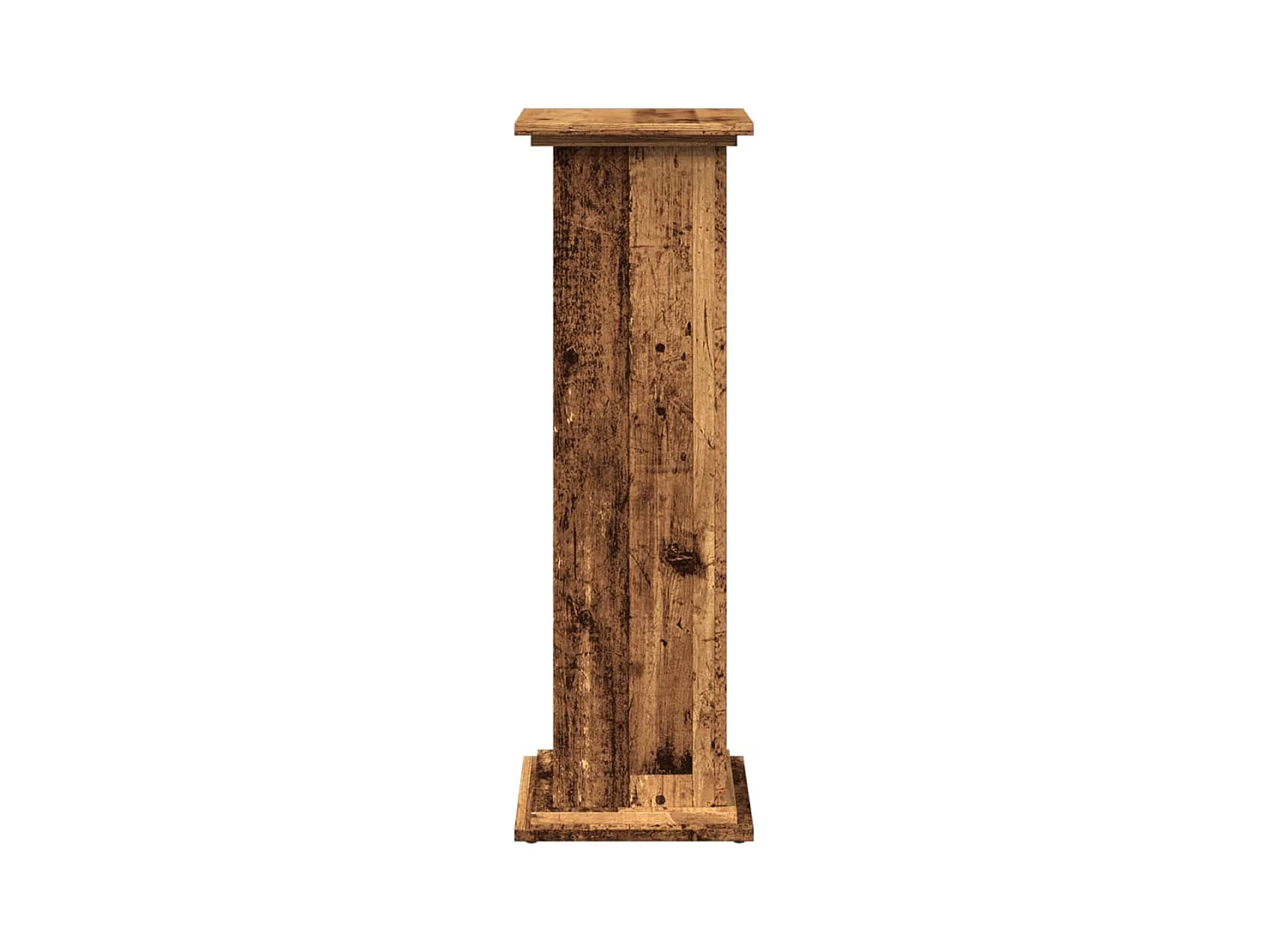 Piédestal avec rangement vieux bois bois d'ingénierie