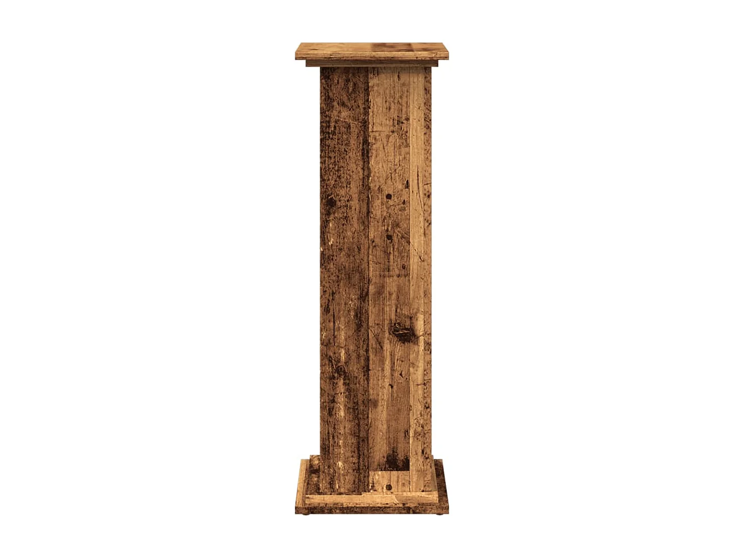 Piédestal avec rangement vieux bois bois d'ingénierie