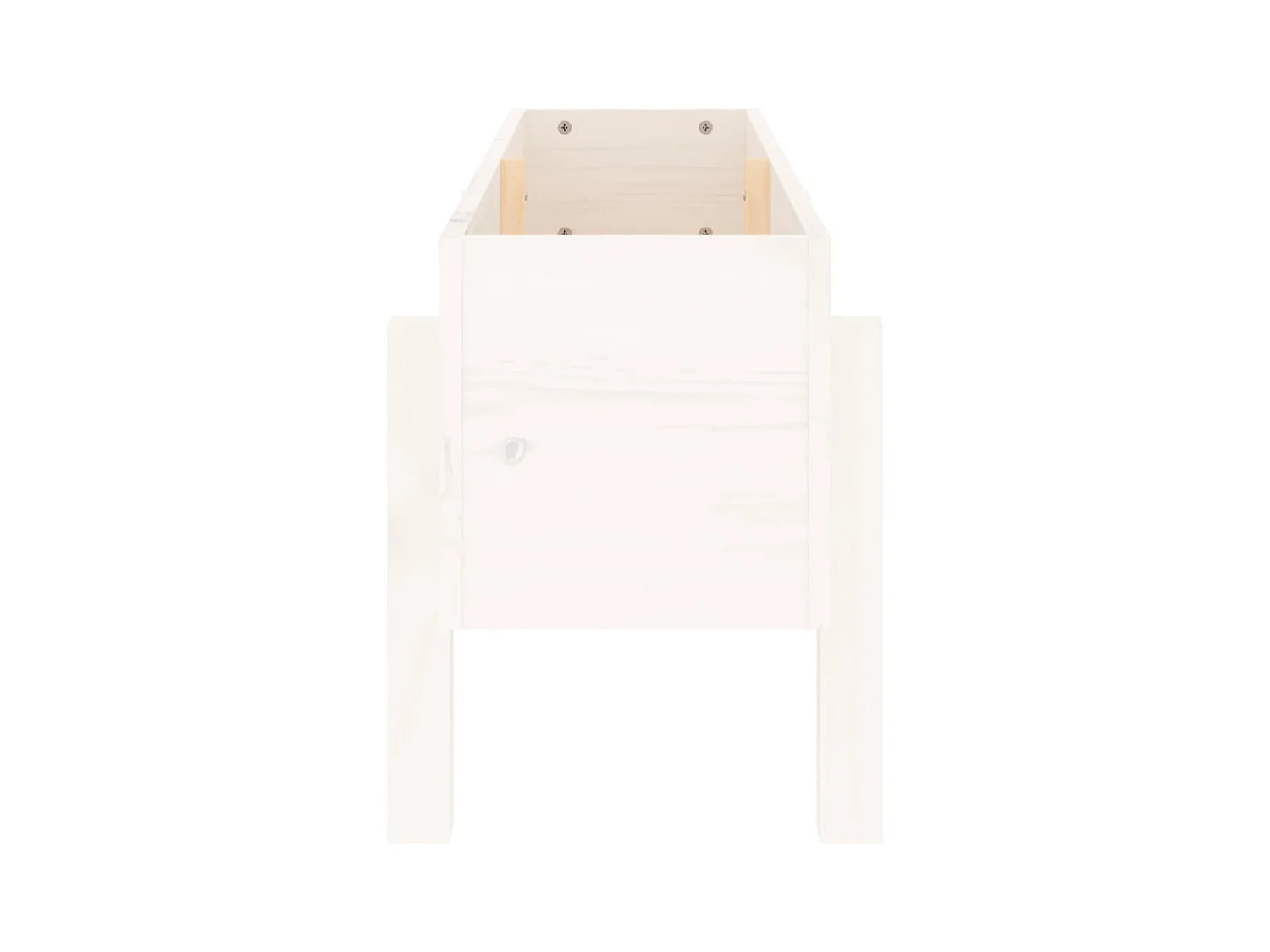 Lit surélevé de jardin blanc 101x30x38 cm bois de pin massif