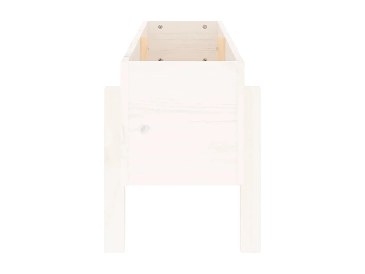 Lit surélevé de jardin blanc 101x30x38 cm bois de pin massif