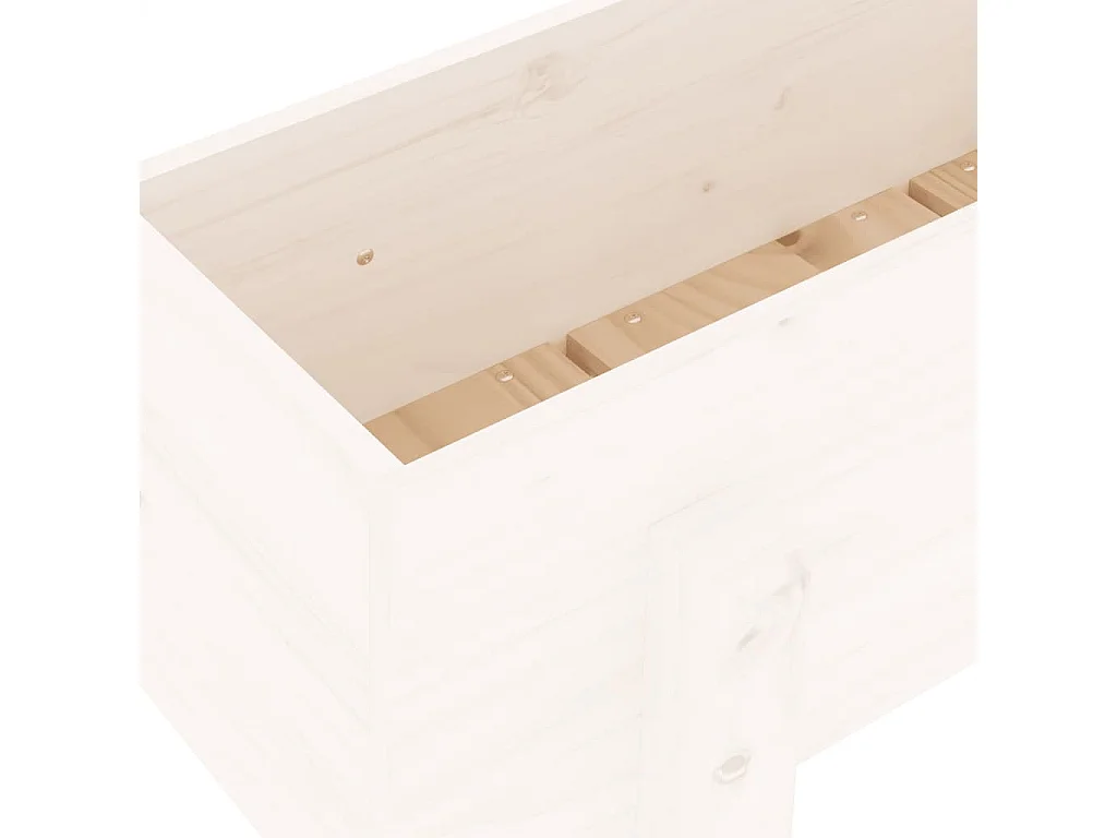 Lit surélevé de jardin blanc 101x30x38 cm bois de pin massif