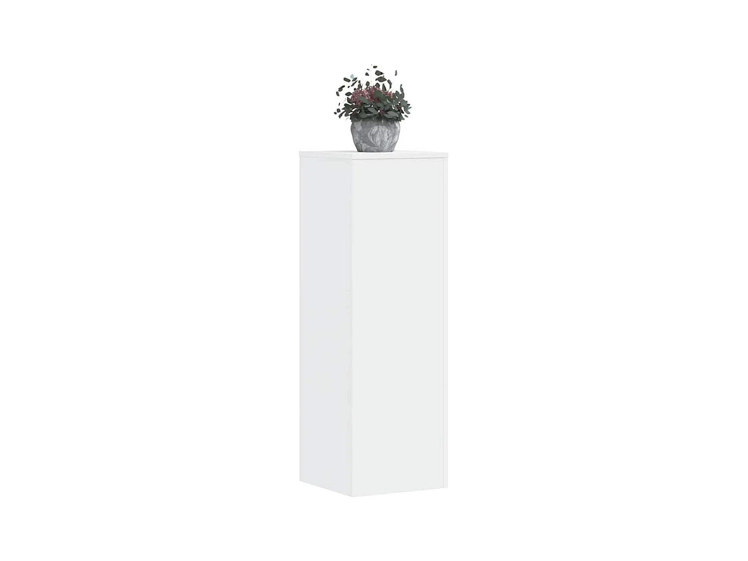 Support pour plantes blanc 33x33x100 cm bois d'ingénierie
