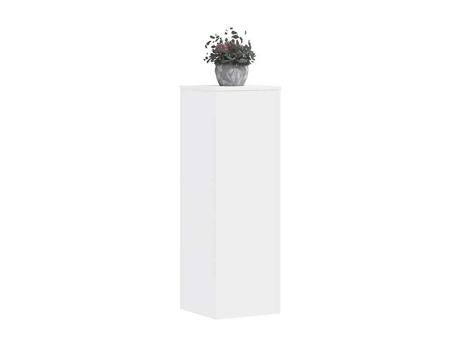 Support pour plantes blanc 33x33x100 cm bois d'ingénierie