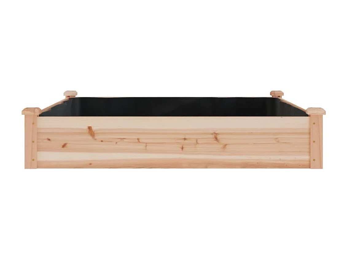 Verhoogde tuinbedliner 120x120x25 cm massief dennenhout