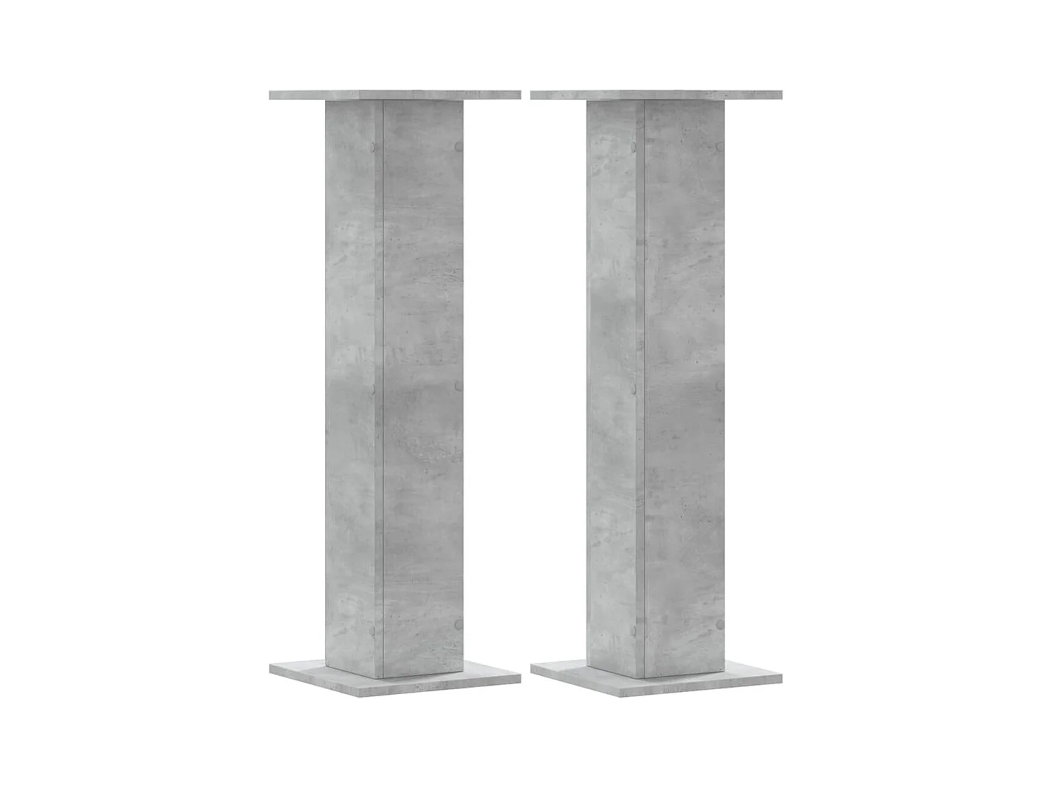 Supporti per piante 2 pezzi in cemento grigio e legno ingegnerizzato