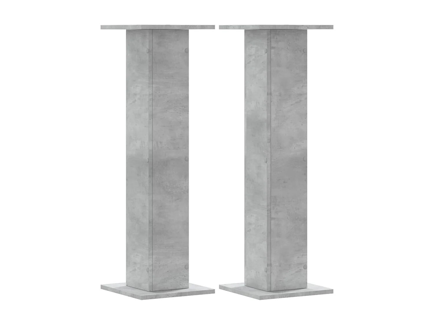 Supports pour plantes 2 pcs gris béton bois d'ingénierie