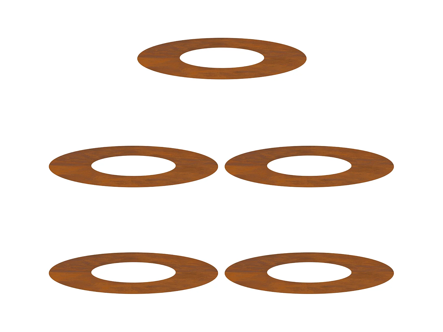 Pot en acier corten Acier corten Grand Empilable