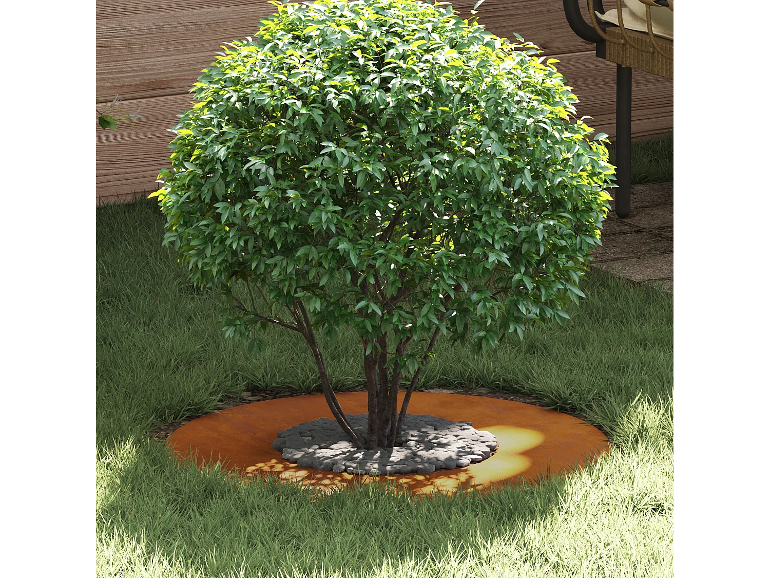 Pot en acier corten Acier corten Grand Empilable