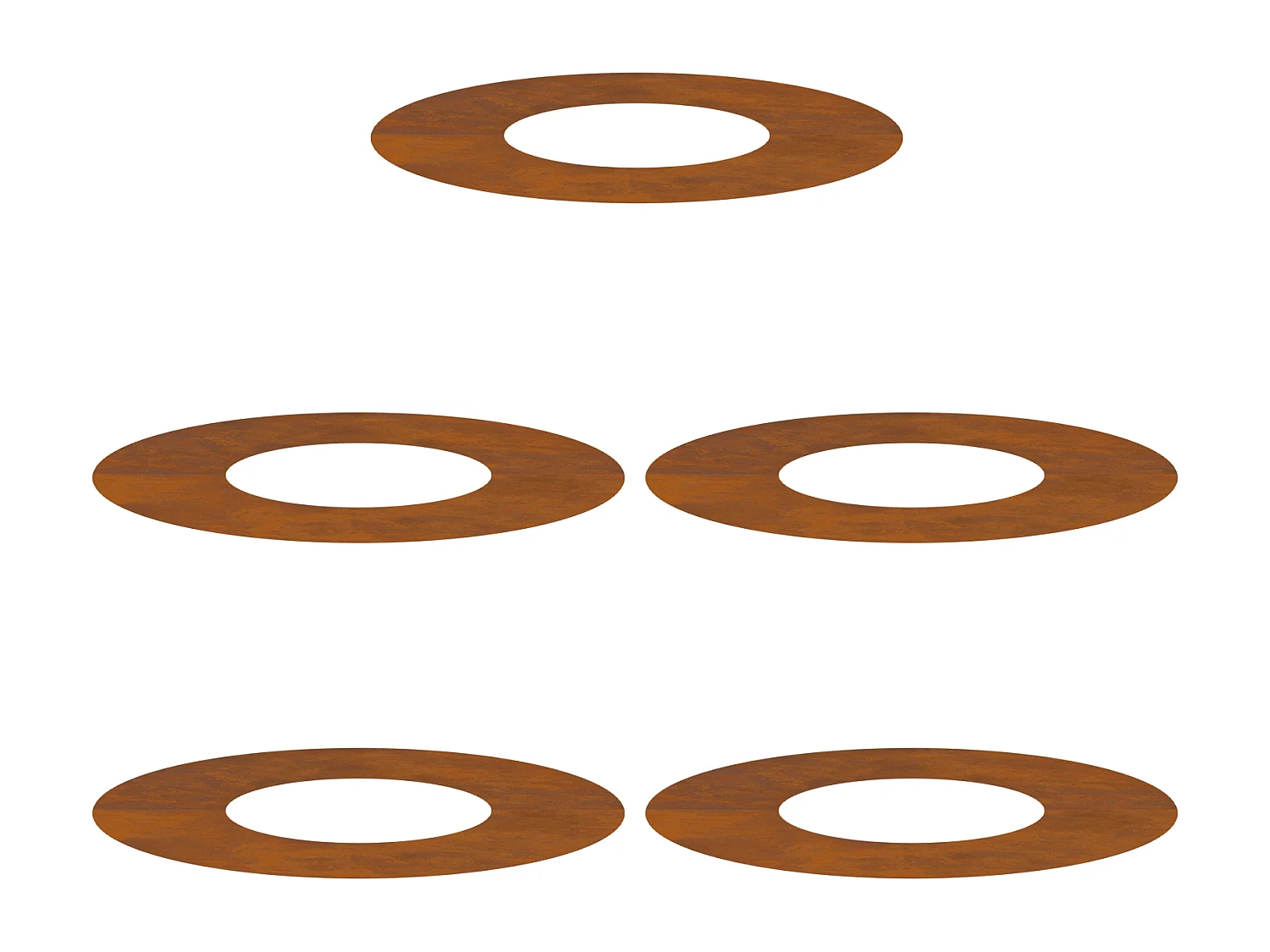 Pot en acier corten Acier corten Grand Empilable