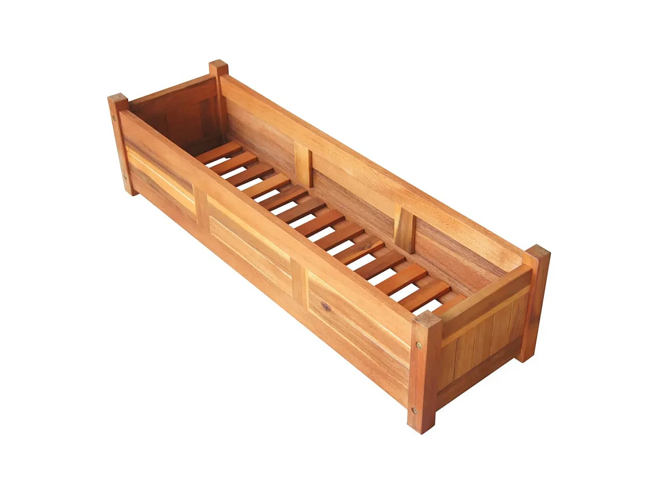 Verhoogde tuinbedden 2 stuks Acaciahout 100x30x25 cm