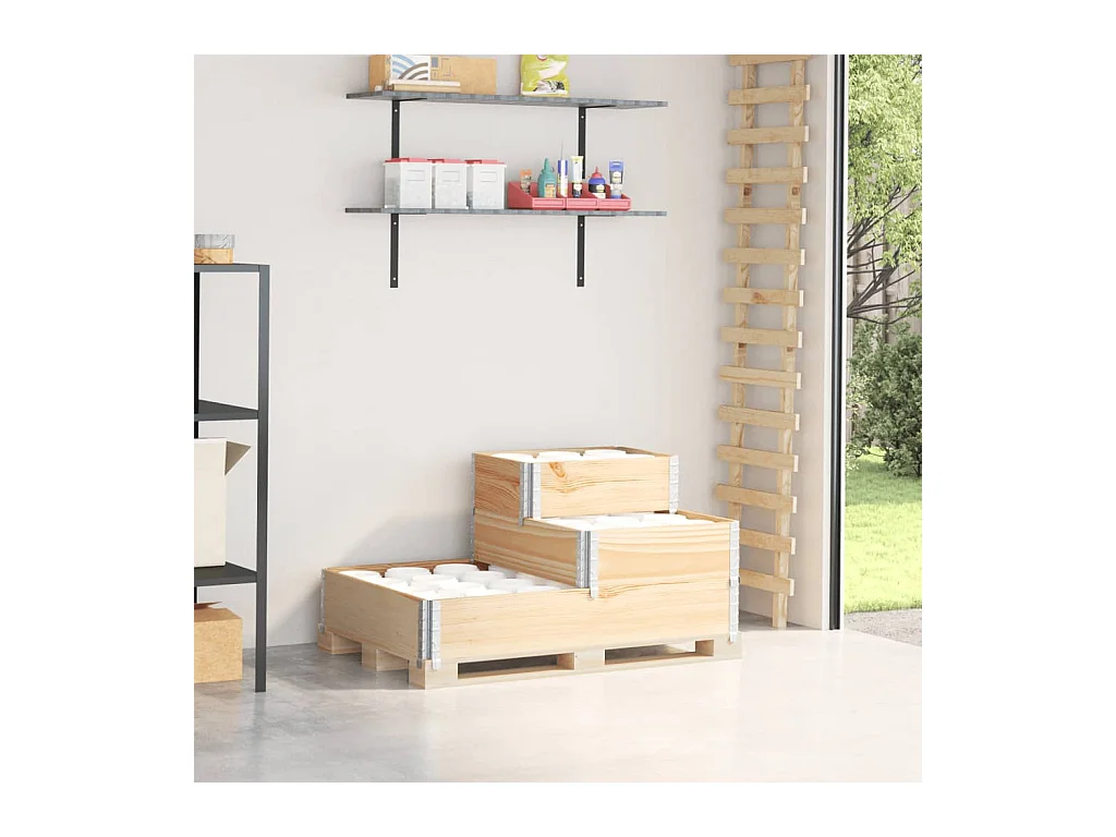 3-laags verhoogd bed 120x80 cm massief grenenhout