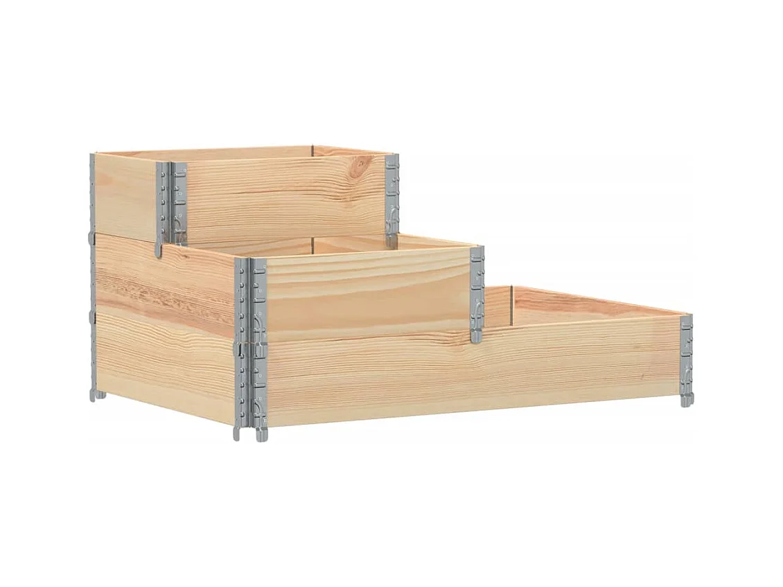 3-laags verhoogd bed 120x80 cm massief grenenhout