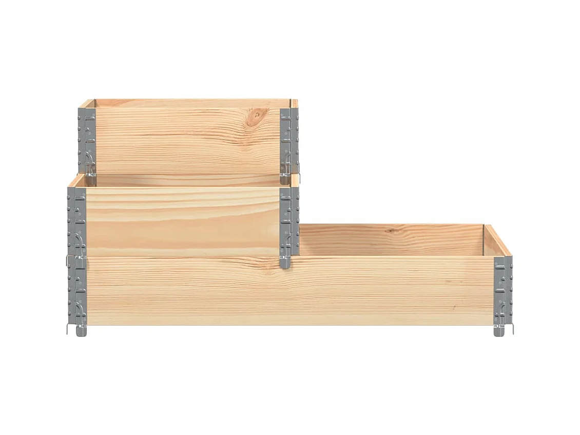 3-laags verhoogd bed 120x80 cm massief grenenhout
