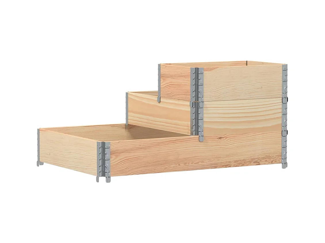 3-laags verhoogd bed 120x80 cm massief grenenhout