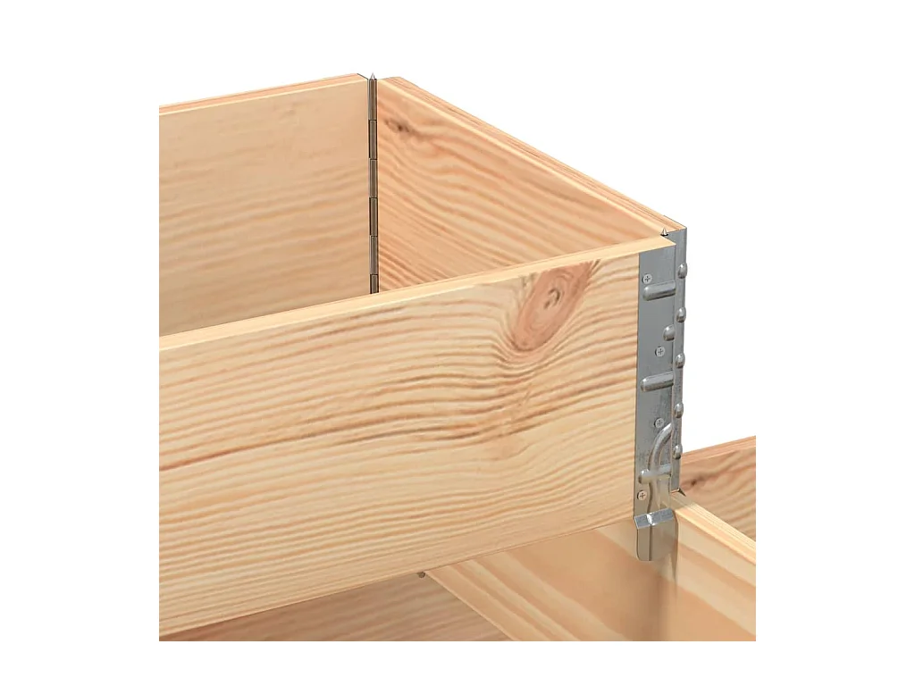 3-laags verhoogd bed 120x80 cm massief grenenhout