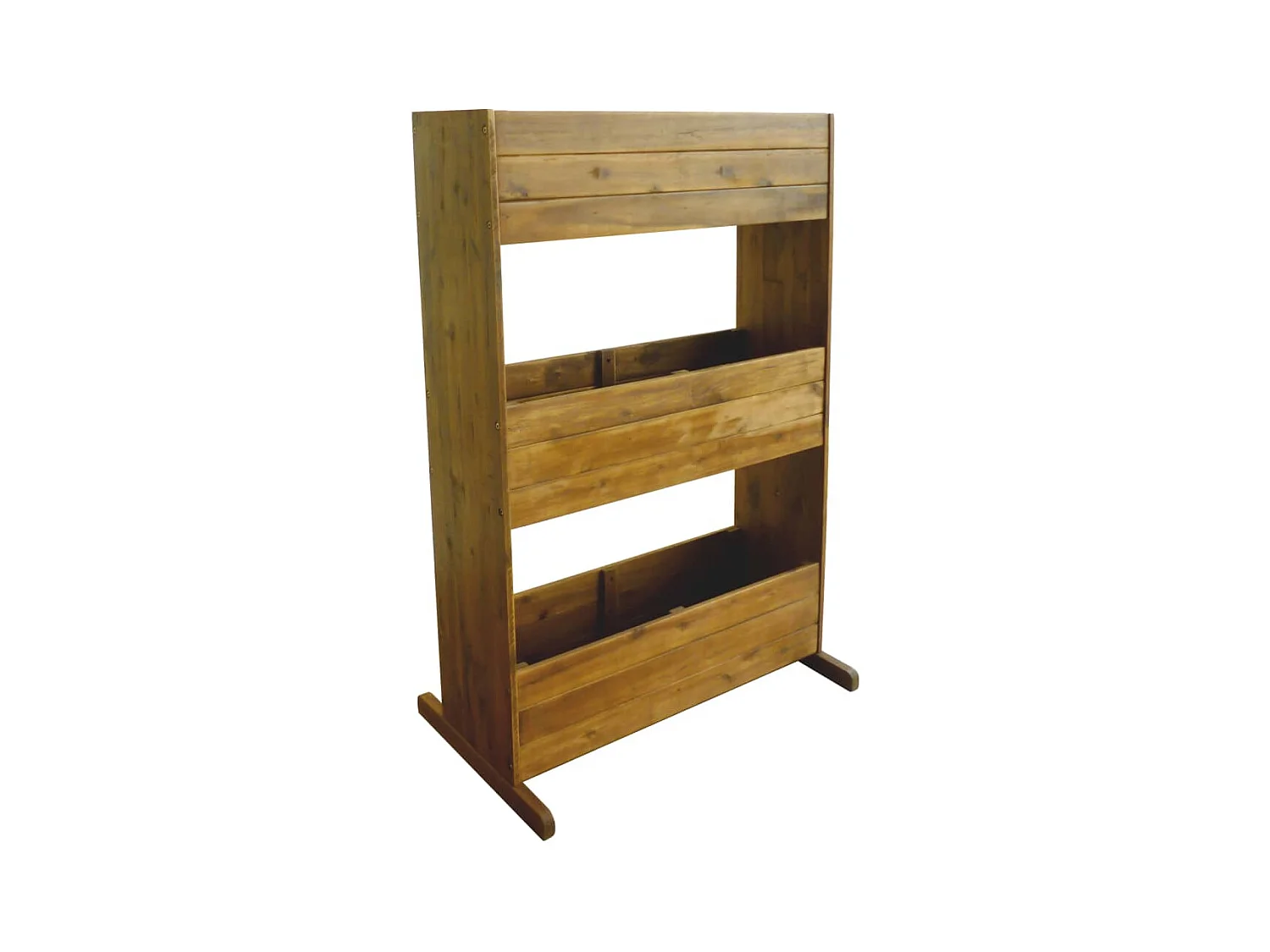 Letto da giardino rialzato a 3 livelli in legno massello di acacia