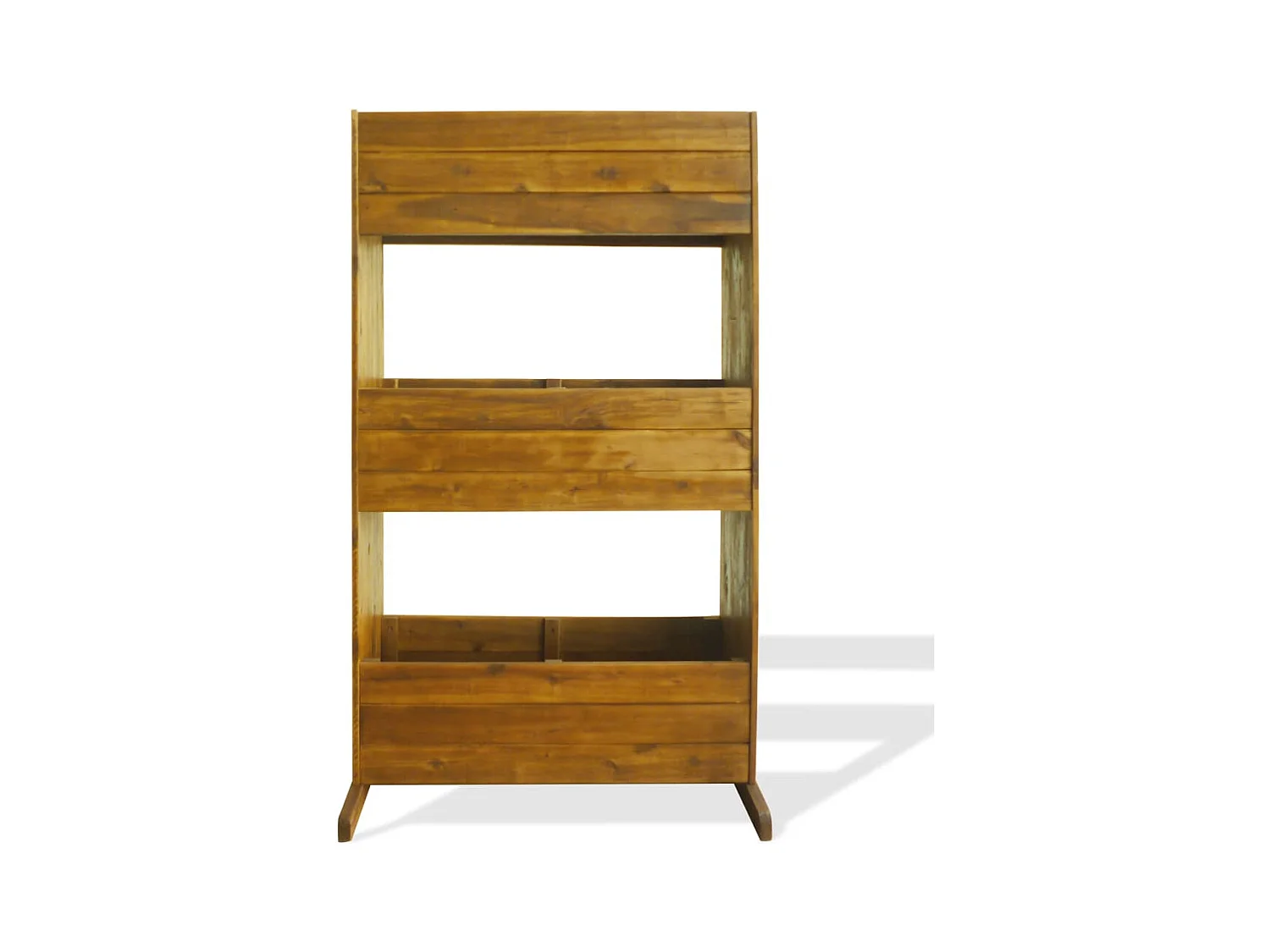 Letto da giardino rialzato a 3 livelli in legno massello di acacia