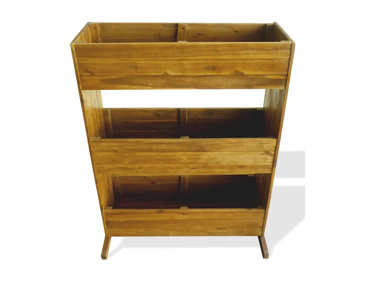 Lit surélevé de jardin à 3 niveaux Bois massif d'acacia