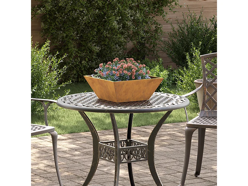 Pots en métal Acier corten 40 x 40 x 15 cm