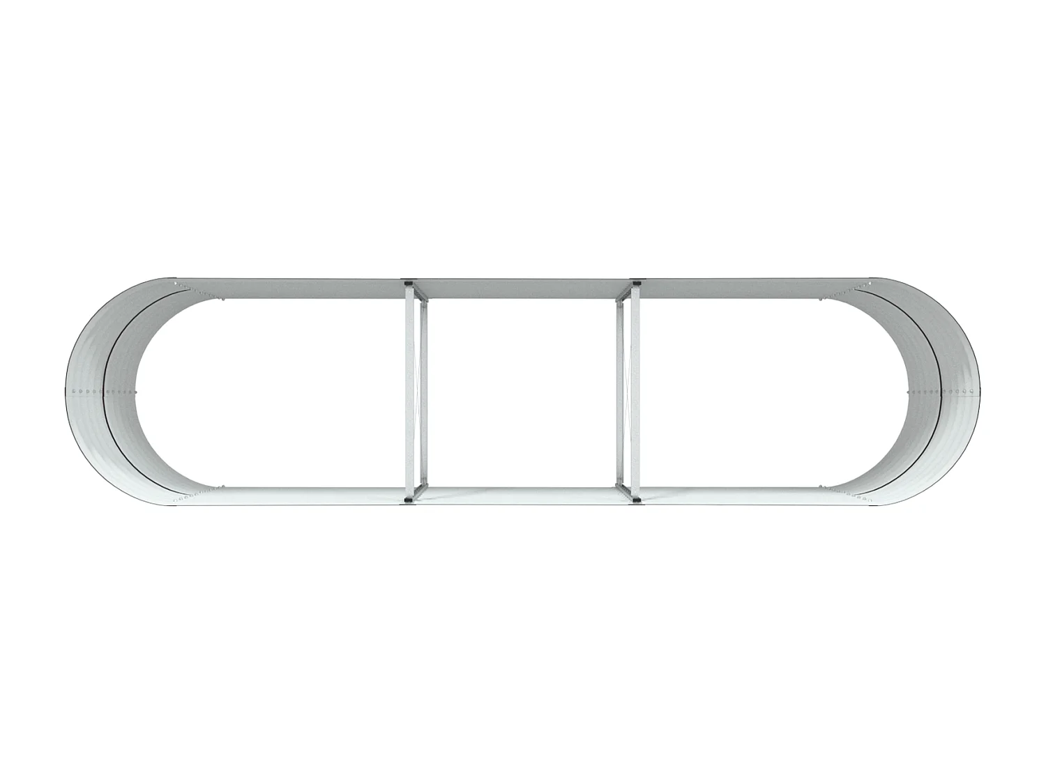 Bruin verhoogd tuinbed 320x80x81 cm in gegalvaniseerd staal