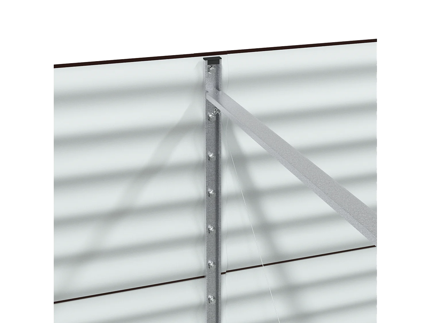 Bac de jardin surélevé marron 320x80x81 cm en acier galvanisé