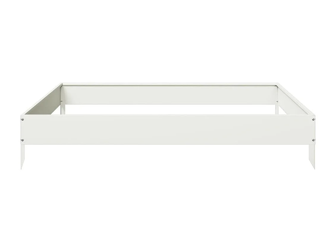 Bancal de jardín elevado blanco 100x100x18,5 cm acero