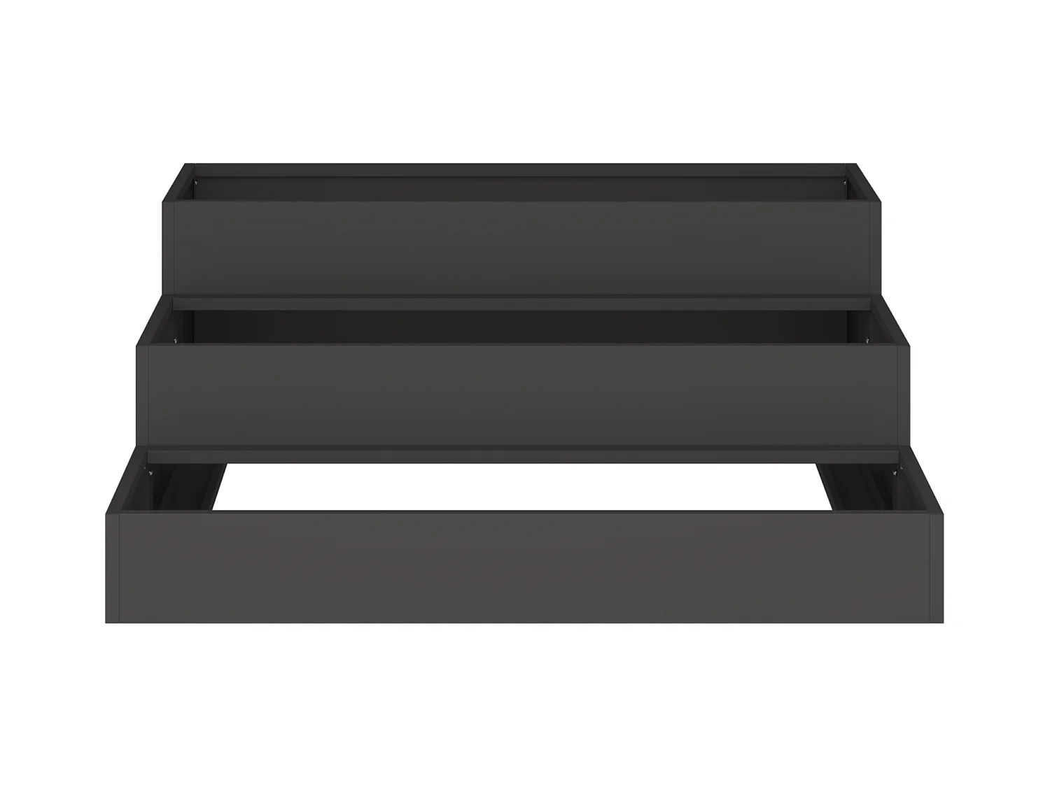 Tuinman 3 planken 90x90x35 cm Zwart staal