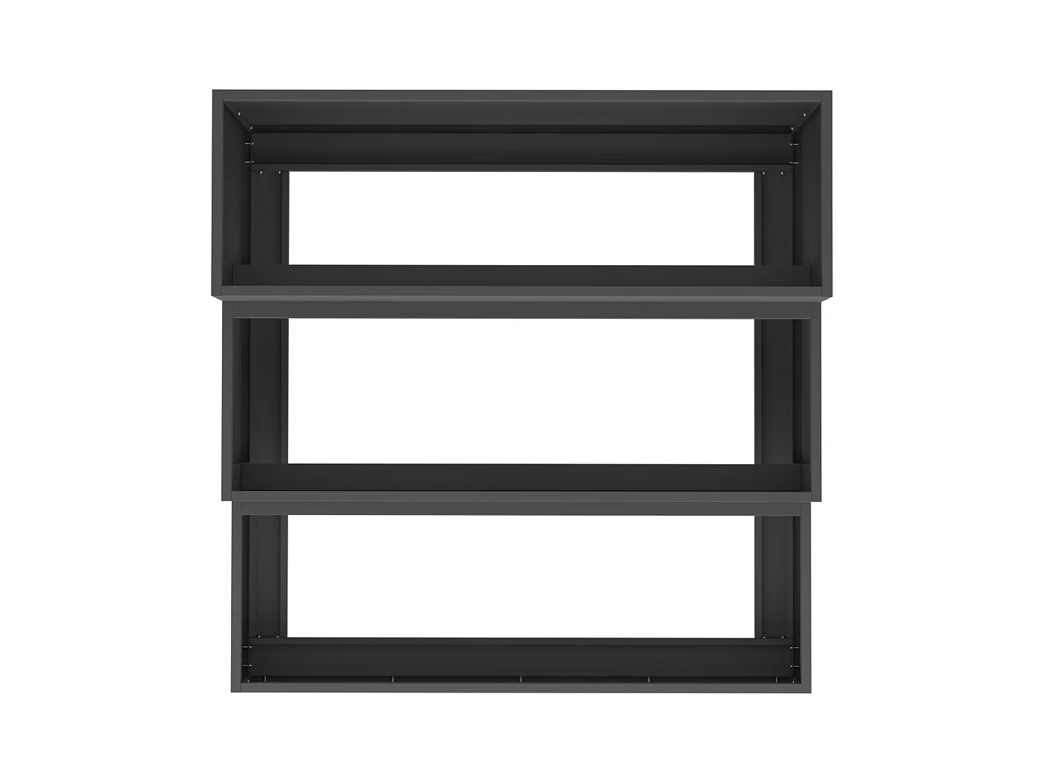 Tuinman 3 planken 90x90x35 cm Zwart staal