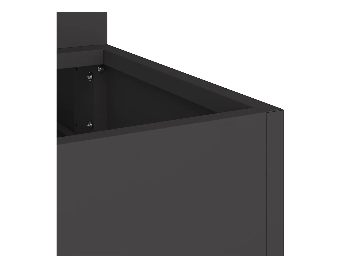 Tuinman 3 planken 90x90x35 cm Zwart staal