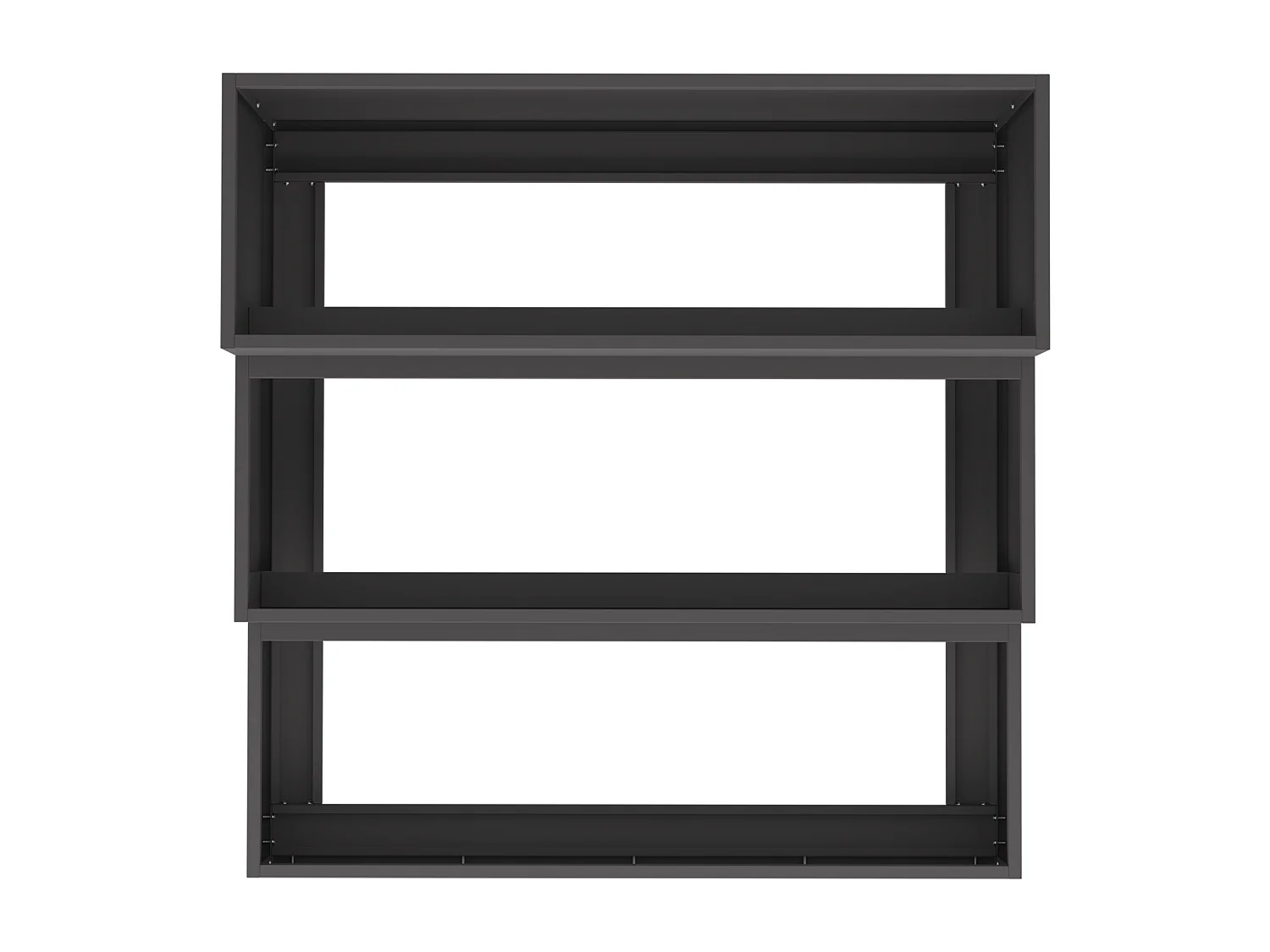 Jardinier 3 étagères 90x90x35 cm Acier noir